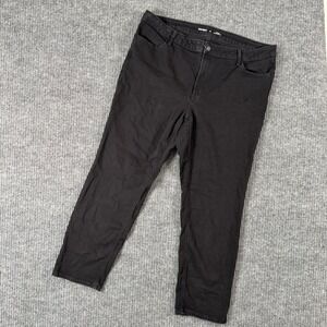 Old Navy Womens 20 Black Straight Leg Jeans Y2K 90s Grunge Minimalist‎
